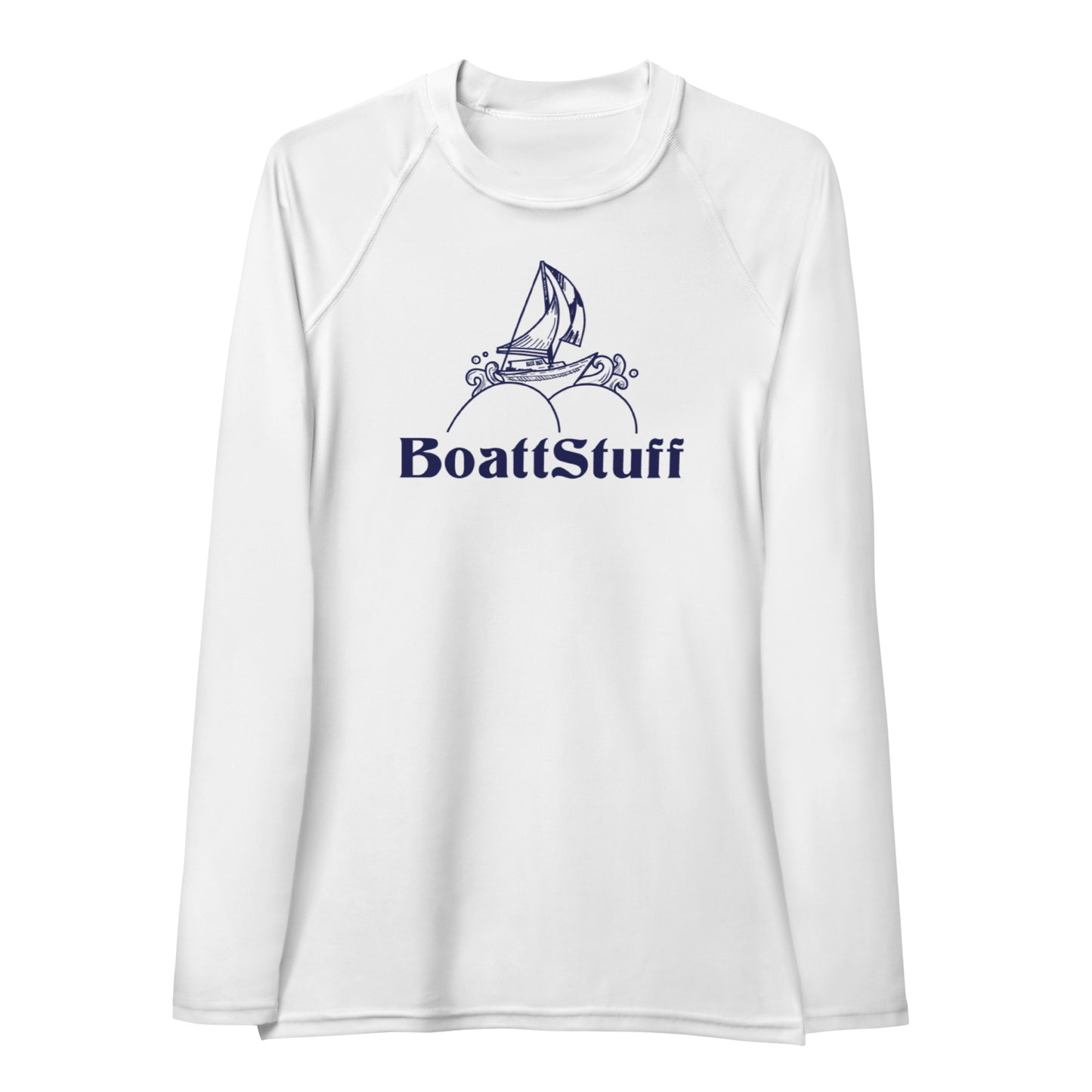 Women's Rash Guard - Navy Logo